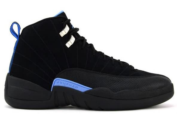 New Air Jordan 12 (XII) Retro Black White University Blue Authentic